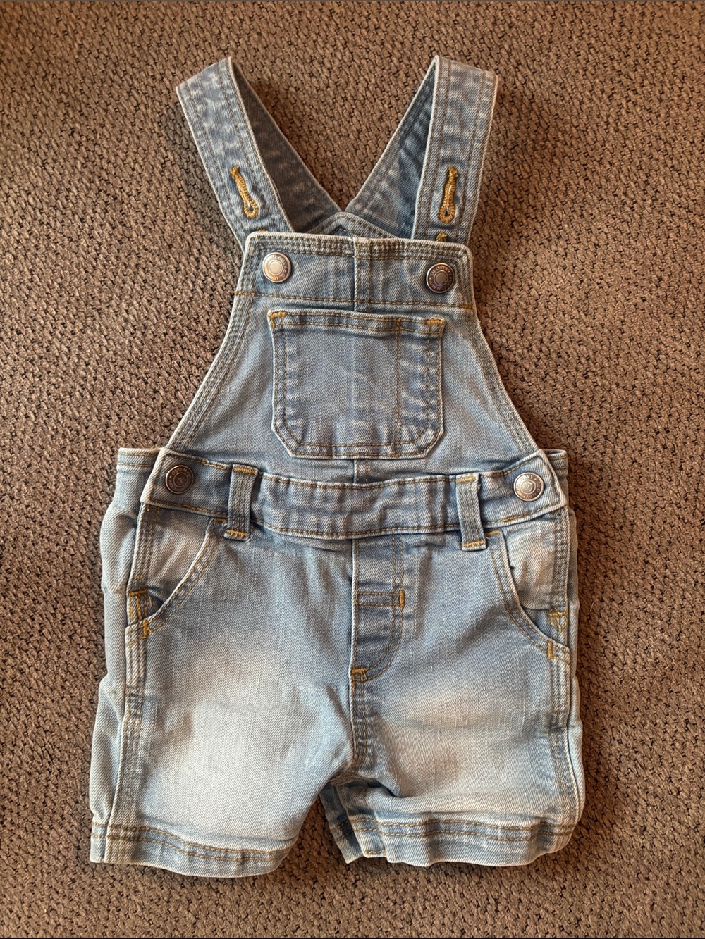 Old Navy Light Blue Denim Kids Short Overalls